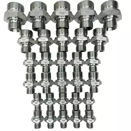Kaksoisnipat bsp UK-UK 30-osaa - Hydrauliikkanipat BSP - BSPNIPAT2 - 1